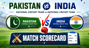 Pakistan National Cricket Team vs India National Cricket Team Match Scorecard